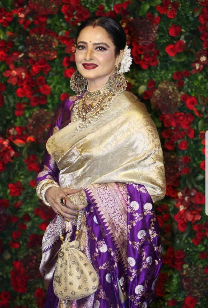 Rekha ji dupatta over banarasi Saree from JDS - JDS Varanasi