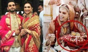 Deepika Padukone Wears Red Banarasi Saree on her First Wedding Anniversary - JDS Varanasi