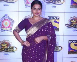 Vidya Balan in Purple Banarasi Saree at Umang 2020 - JDS Varanasi