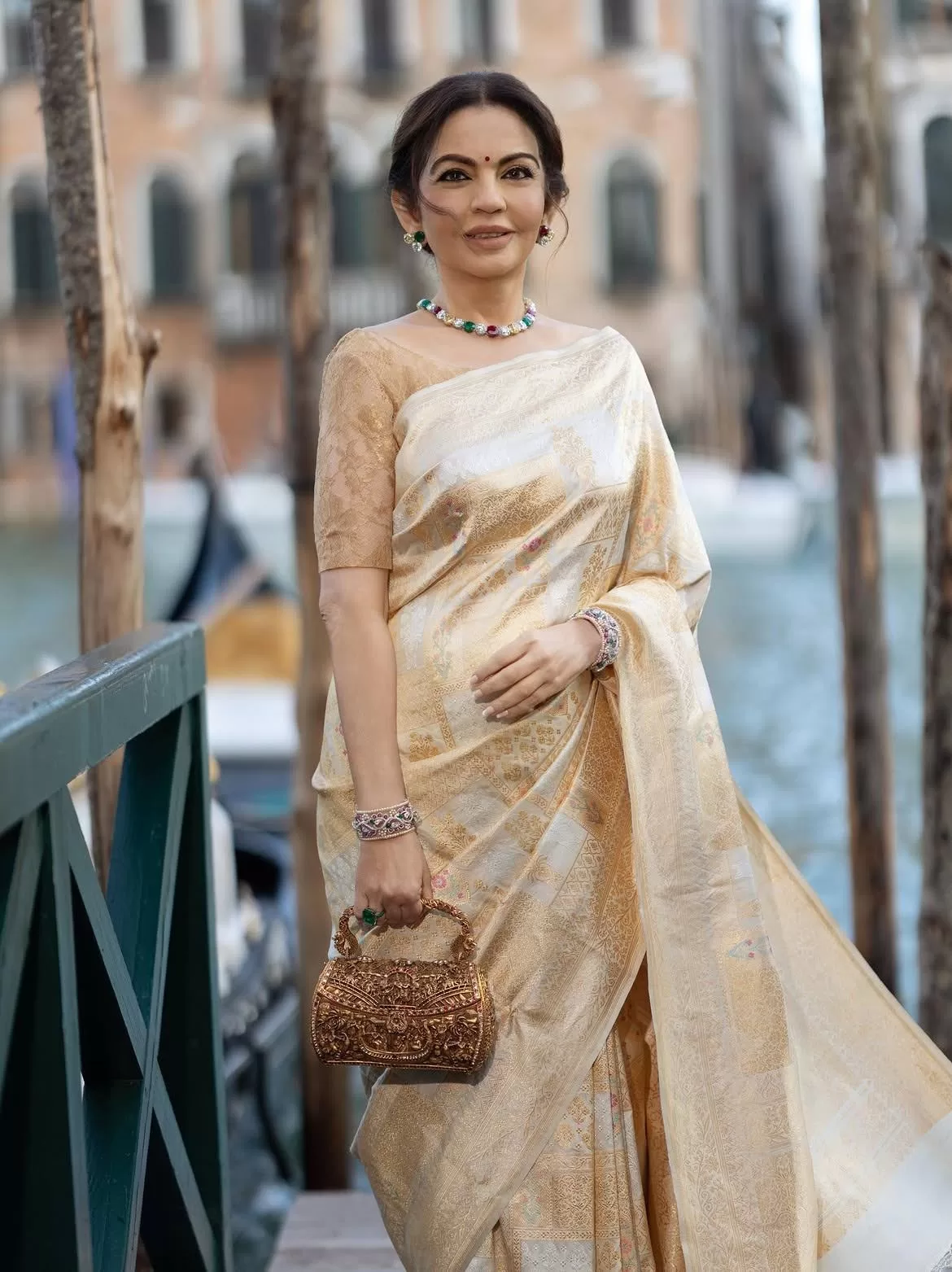 Nita Ambani Venice Biennale, May 2026 — A Banarasi Kadwa Saree, 5 Months in the Making