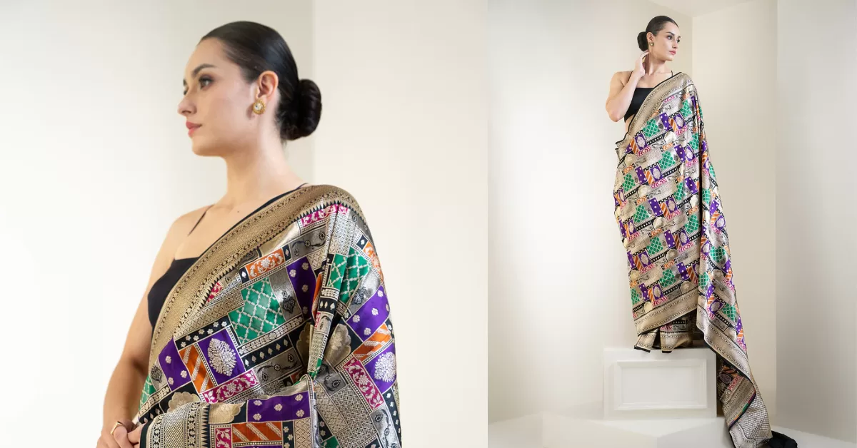 katan silk banarasi rangkat  saree