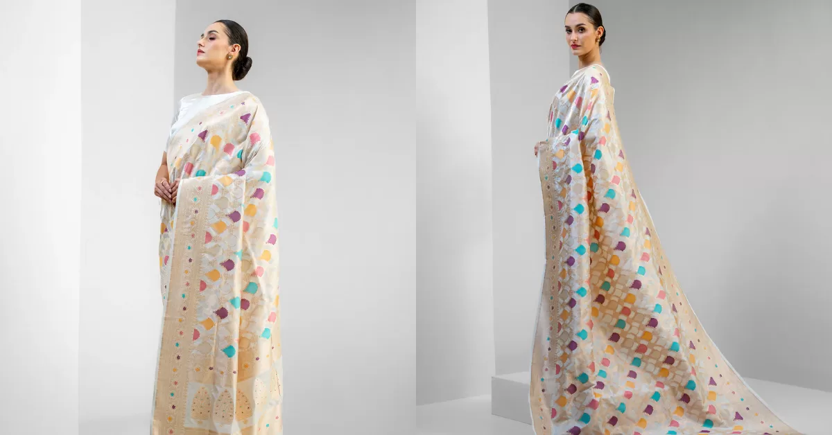 khaddi georgette banarasi saree