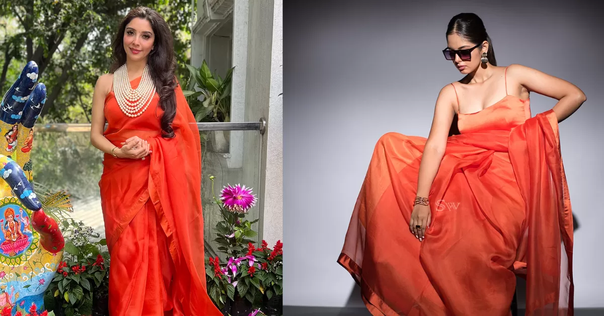 Organza Sarees for Raksha Bandhan